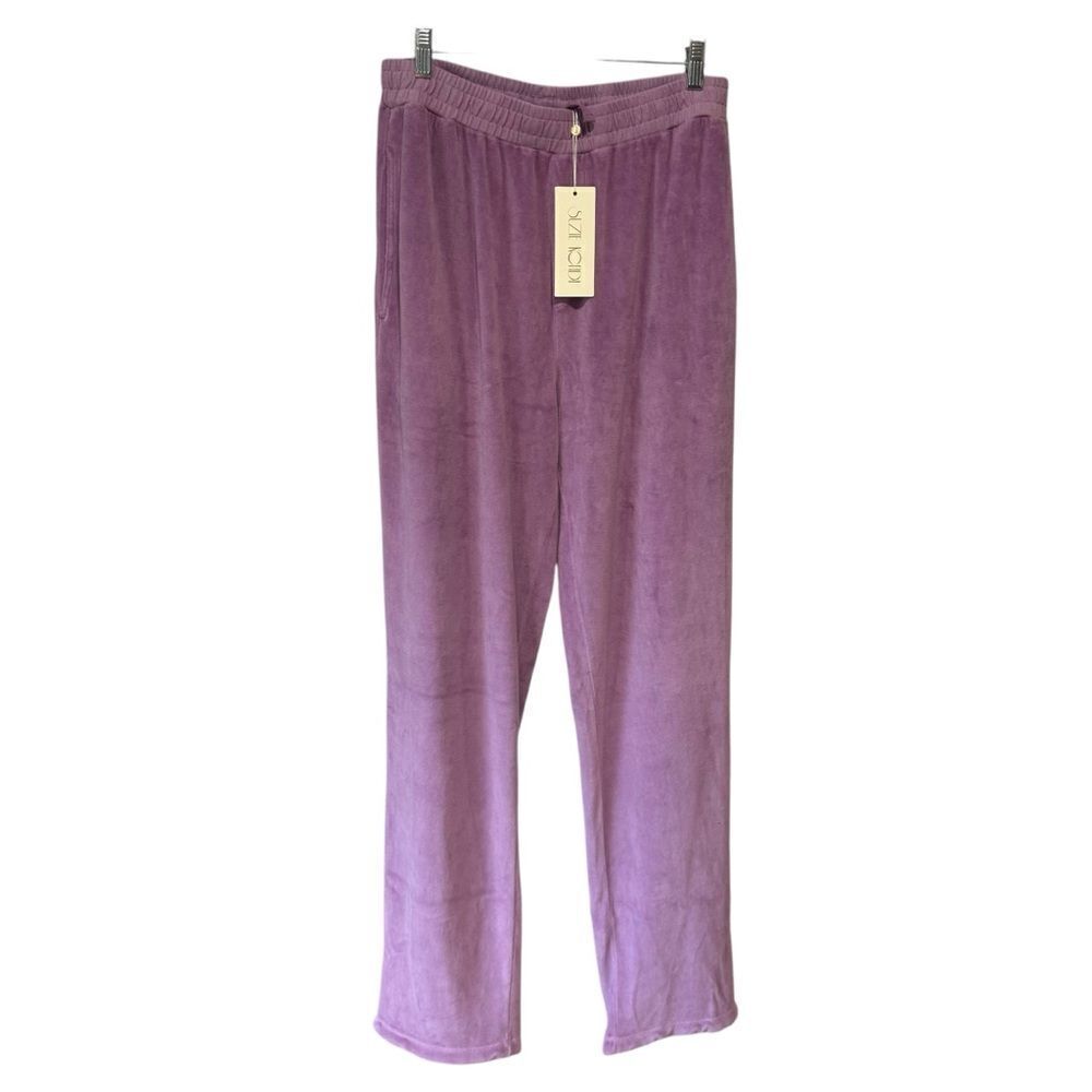 Suzie Kondi Unisex Dusty Lavender Velour Lounge Track Pants